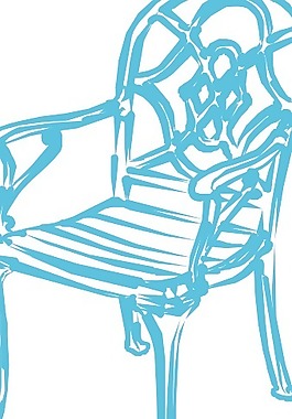 蓝色的椅子剪贴画