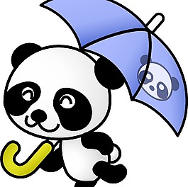 伞的熊猫