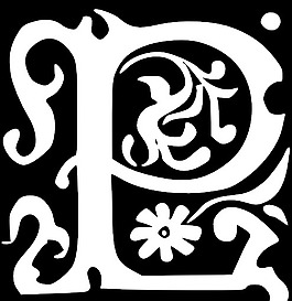 装饰字母P剪贴画