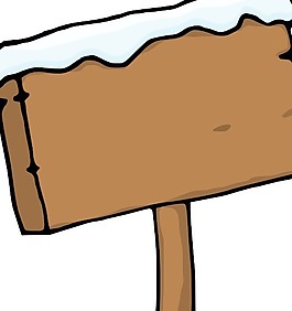 purzen雪白的招牌剪贴画