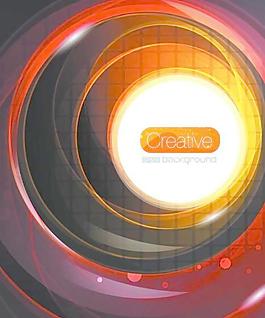 矢量素材火红光斑背景