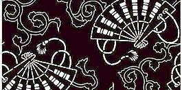 矢量扇形黑白花纹矢量图