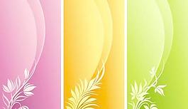 矢量素材多彩花边banner