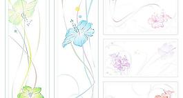 矢量花纹 布料花纹 布料背景
