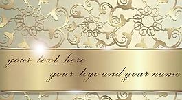 华丽金色花纹背景片矢量素材