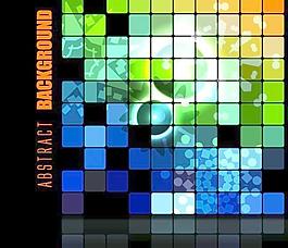 矢量绚丽方块背景图案