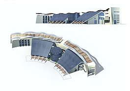 时尚现代公共建筑场馆3D模型