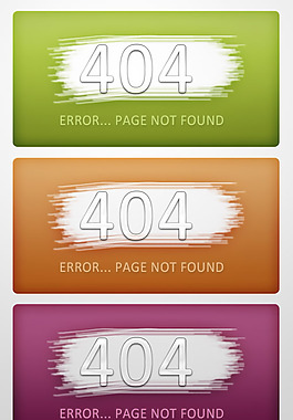 网站404网页界面psd素材