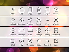 iOS7UI图标psd素材