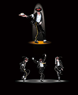 迈克杰克逊舞蹈PSD素材