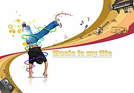 潮流街舞人物音乐海报PSD素材