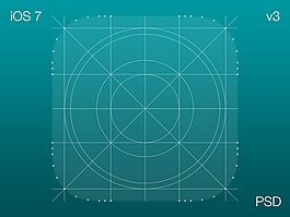 ios7的勾线界面设计psd分层模板