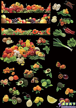 瓜果蔬菜psd素材免费下载