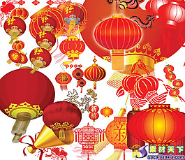 传统春节灯笼psd源文件