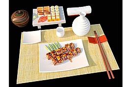 日式餐点模型