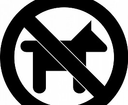 没有狗的圆形标志矢量图形