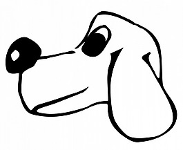 人像狗矢量图像