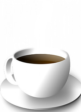 矢量插画杯咖啡或茶