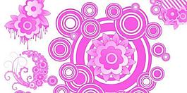 潮流花纹笔刷图片