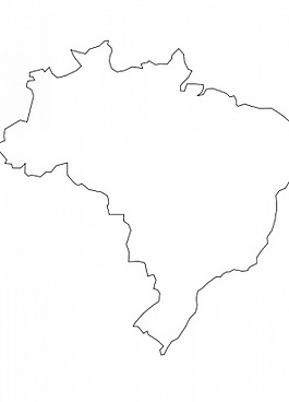 巴西的地图简笔画图片