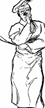 思考厨师矢量图