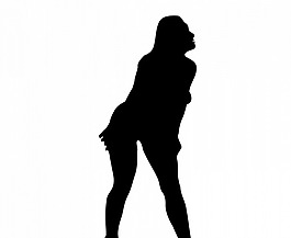 一个女人的轮廓矢量