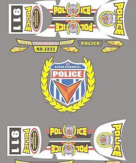 警车标图片