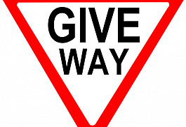 让路标志路牌矢量图像