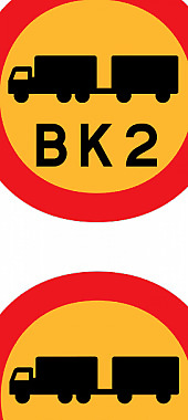2和bk3卡车道路矢量标志