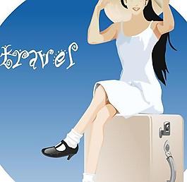 旅行度假的女性图片