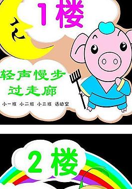 幼儿园楼层指示牌图片