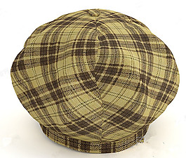 黑色格子布帽子