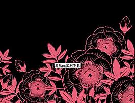 艳丽花卉ps笔刷