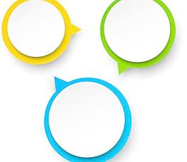 创意圆形对话框矢量素材