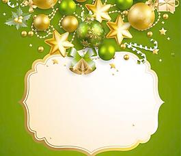 圣诞节闪亮的星星标签花边