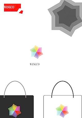 六角星图标矢量图AI