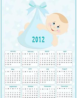 2012年精美挂历矢量图2