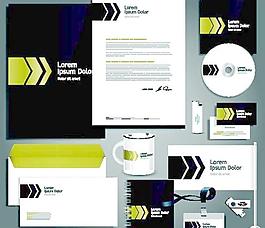 标识设计工作卡矢量素材