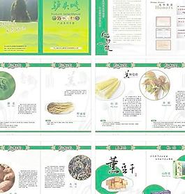 驴头峡土特产画册矢量图