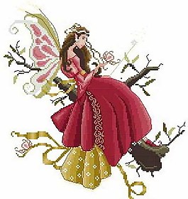 蝴蝶女神十字绣