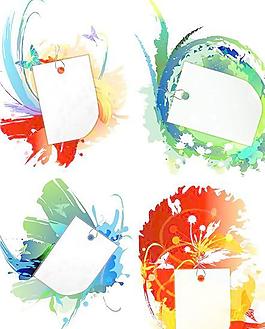 墨迹和空白卡片