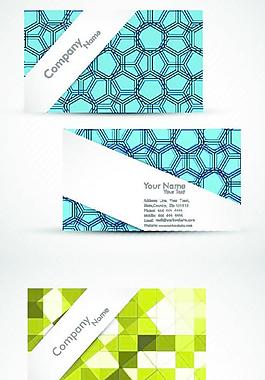 几何图形名片背景矢量素材