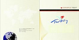 简约折页封面矢量素材