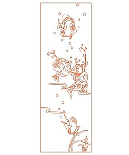 鲤鱼戏水移门
