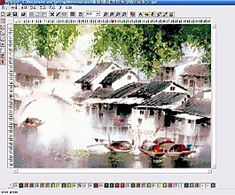 十字绣风景图纸江南水乡十字绣图片