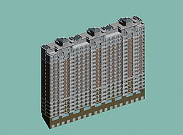 塔式高层住宅建筑3D模型