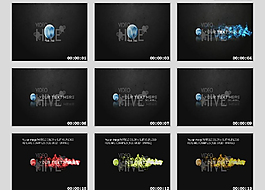 动感炫彩文字logoAE模板