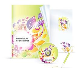 矢量科技感时尚色彩卡片商务背景