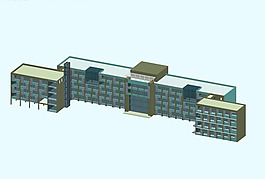 商业楼建筑3d效果图