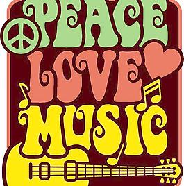 吉他,古典吉他,木吉他免费可商用几何人物建筑字母吉他剪影吉他海报